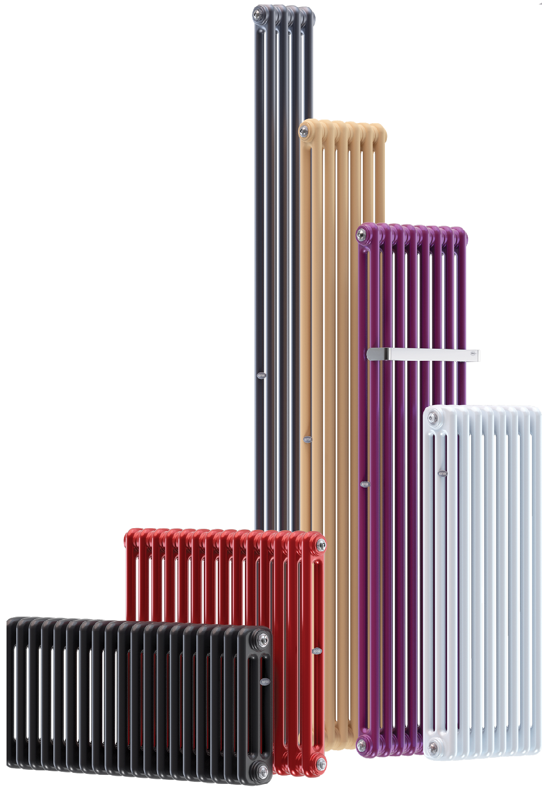 Стальной трубчатый радиатор отопления RIFAR TUBOG 3057 30 секций АНТРАЦИТ боковое подключение